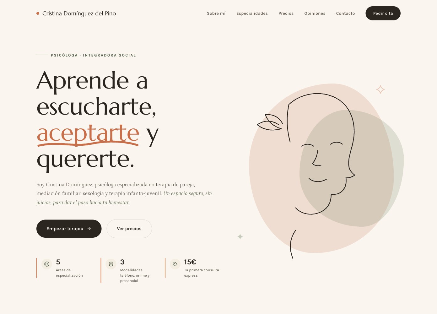 Página web de la psicóloga Cristina Domínguez
